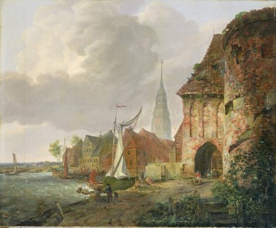 La Porta di Marzo a Buxtehude, 1830 da Adolph Kiste